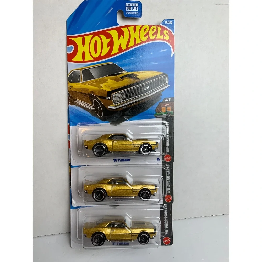 Hot Wheels 67 Camaro Gold HW Dream Garage 58/250 3/5 Lot of 3 Mattel GWJ14